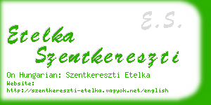 etelka szentkereszti business card